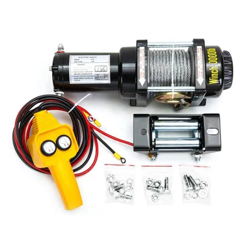 2000 lbs 12V 24V vehicle self-rescue off-road winch off-road vehicle winch electric winch for vehicle crane