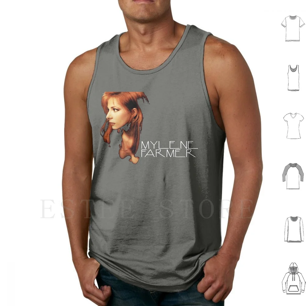 Mylène Farmer Marguerite Gautier , Mylene Farmer 2020 , Mylene Farmer Mari Tank Tops Vest French Mylene Farmer France