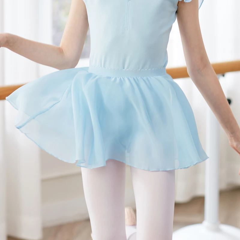 Ballet Waistband Leotard Chiffon Skirt Ballet Chiffon Wrap Skirt Girls Ballet Chiffon Wrap Skirts Dance Skirt for Toddlers Kids