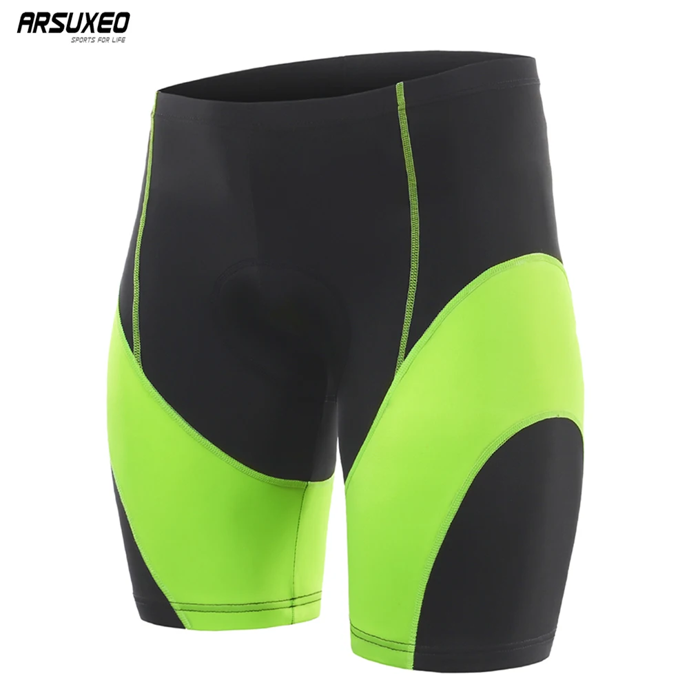 

ARSUXEO Men Cycling Pad Shorts Shockproof MTB Mountain Bike Shorts Compression Tights Bicycle Short Pants Quick Dry 565