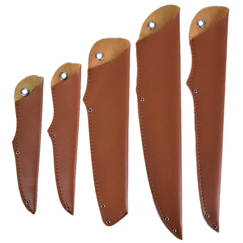 21-36CM Knife Sheath Leather Sheath With Waist Belt Buckle Pocket Multi-function Tool Knife Protective Cover Leather Sheath Belt