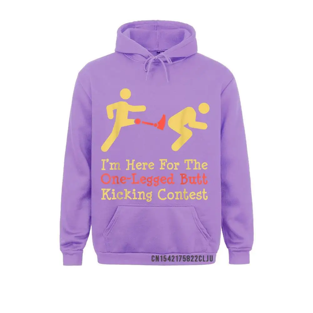 Funny Leg Amputee One Legged Butt Kicking Contest Tshirt Warm Men Sweatshirts For Printed On Hoodies Funky Sportswears