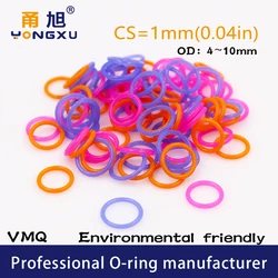 CS1/1.5/1.9/2/2.4/2.5mm OD4-20mm O Ring 20PCS/Lot Colorful Silicon Rubber O-Ring Silicone VMQ Thickness Seal Rubber Gasket Ring