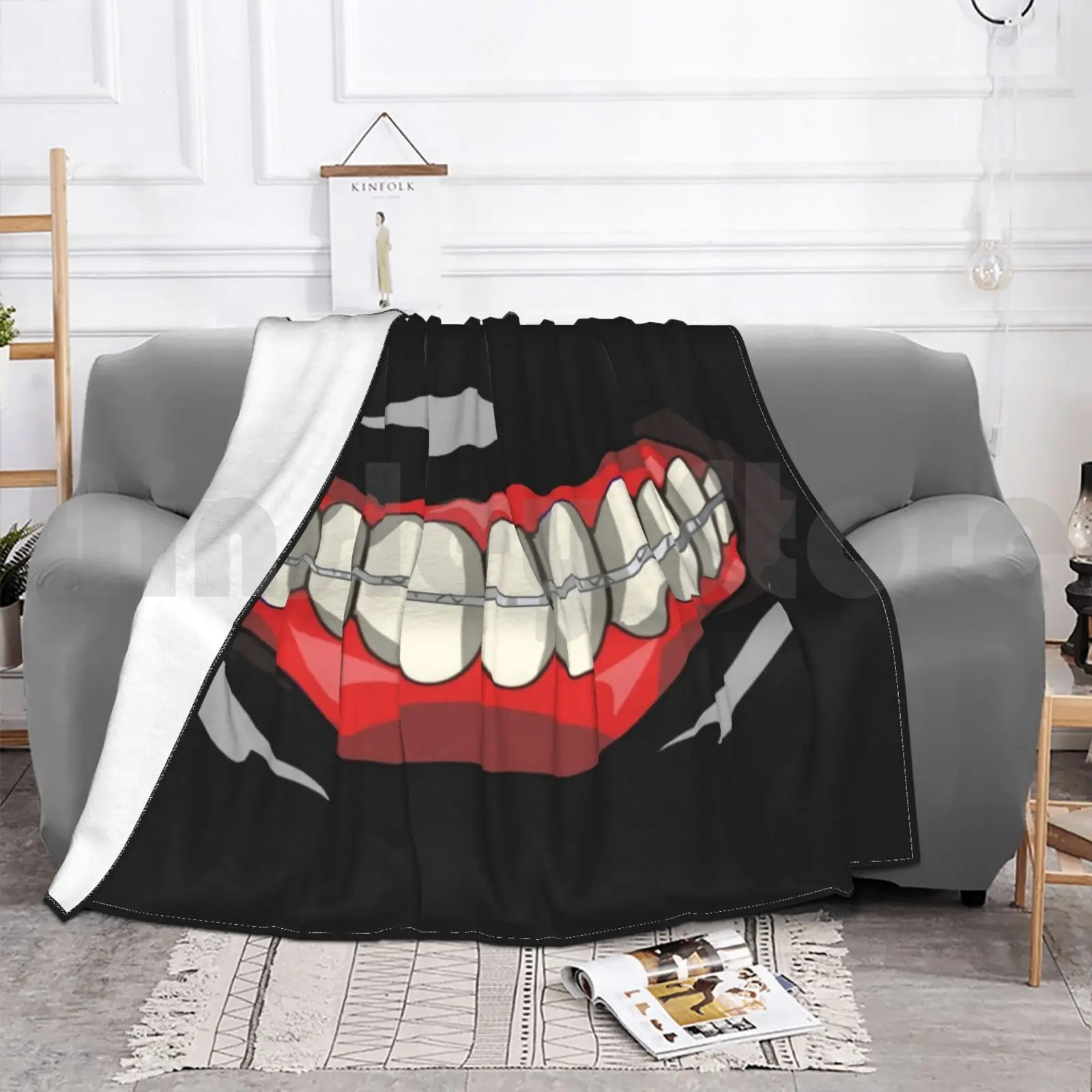 بطانية أنيمي لسرير الأريكة والسفر Kaneki Ken Ken Kanaki Anime Manga ألعاب الفيديو