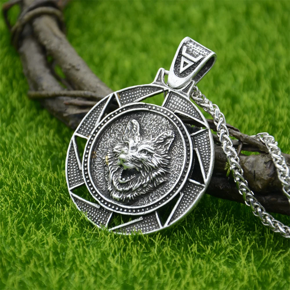 Slavic Kolovrat Veles Symbol Clasp Pendant Viking Wolf Amulet And Talisman Jewelry Necklace Dropshipping