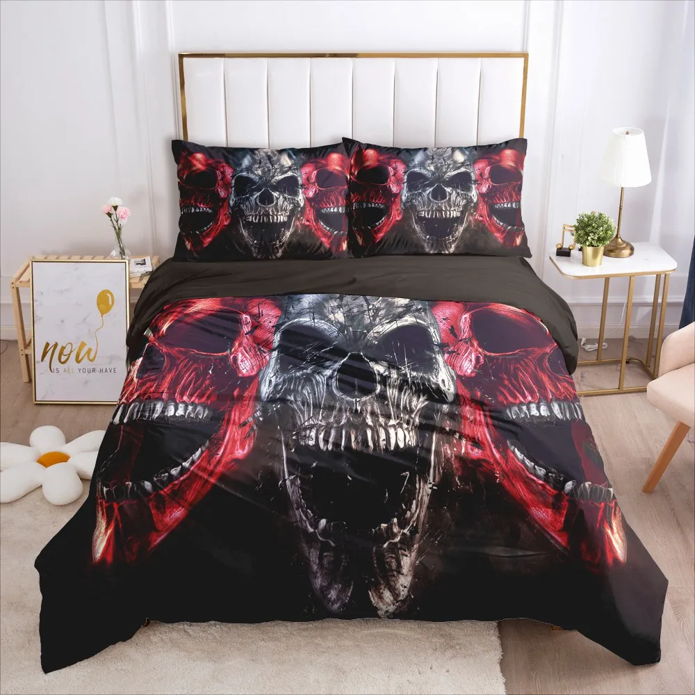 

Yi Chu Xin sugar skull Bedding Set 3D skull Duvet Cover Set Comforter Sets queen bed set