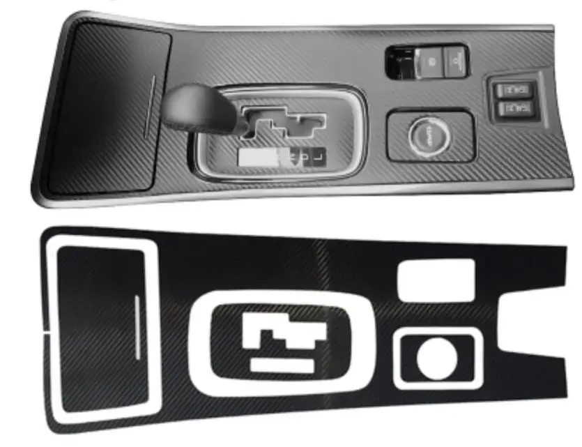 2016-2019 modified auto parts for mitsubishi outlander carbon fiber internal control panel sticker