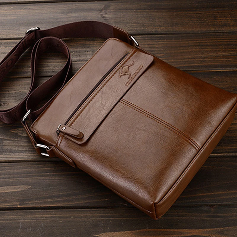 2020 Men's Shoulder Bags Vintage Crossbody Bags High Quality Male Bag PU Leather Handbag Capacity Men Messenger Bags Tote Bag
