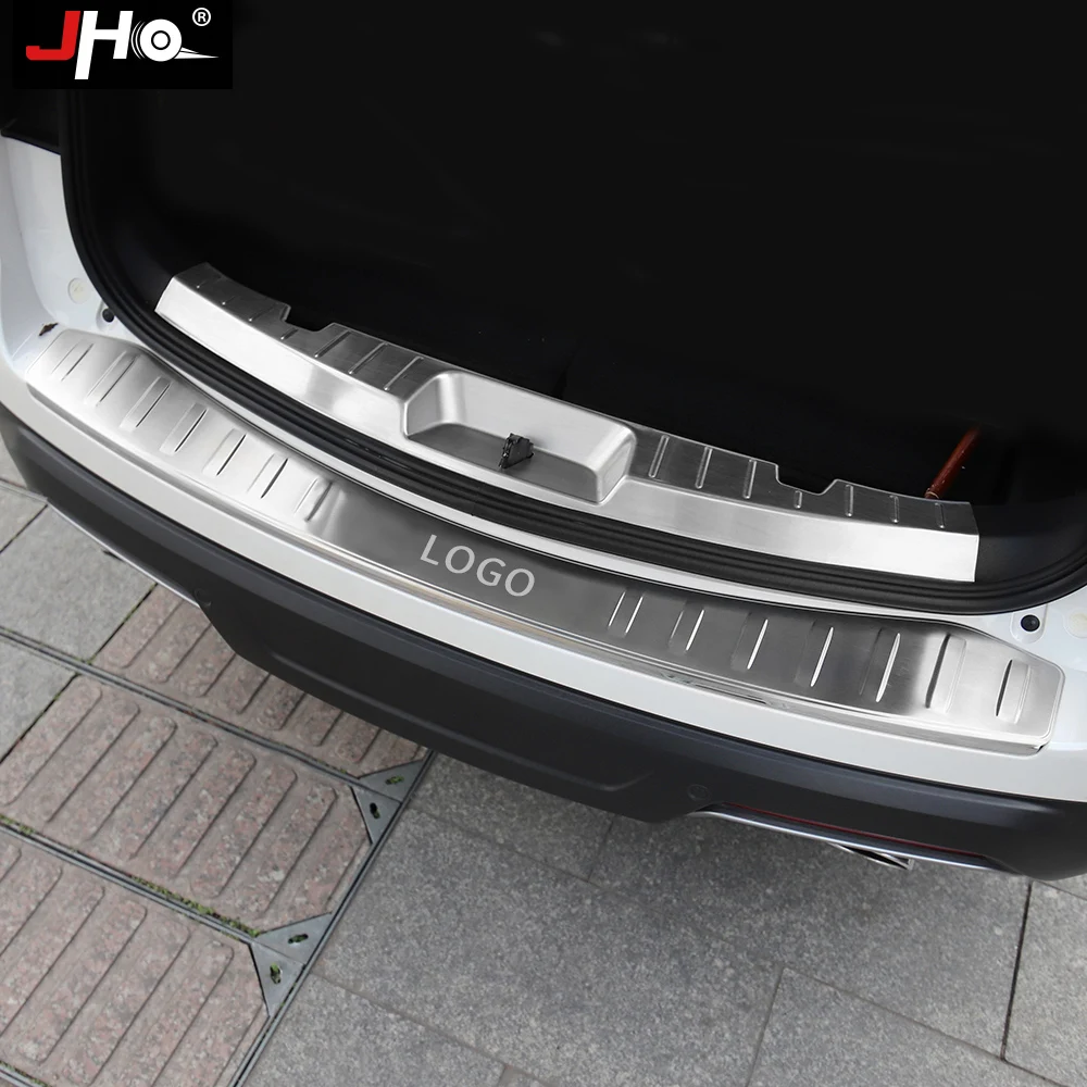JHO Steel Built-in Rear Bumper Protector Cover Guard Sill Scuff Plate For Ford Explorer 2016-2019 2017 2018 Car Accessories