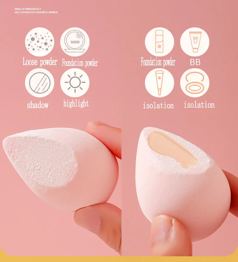 8PCS   For Make up Sponge Set Beauty Foundation  Sponge For Face Cosmetics Powder Puff  Make-up Sponge Egg  Accessories