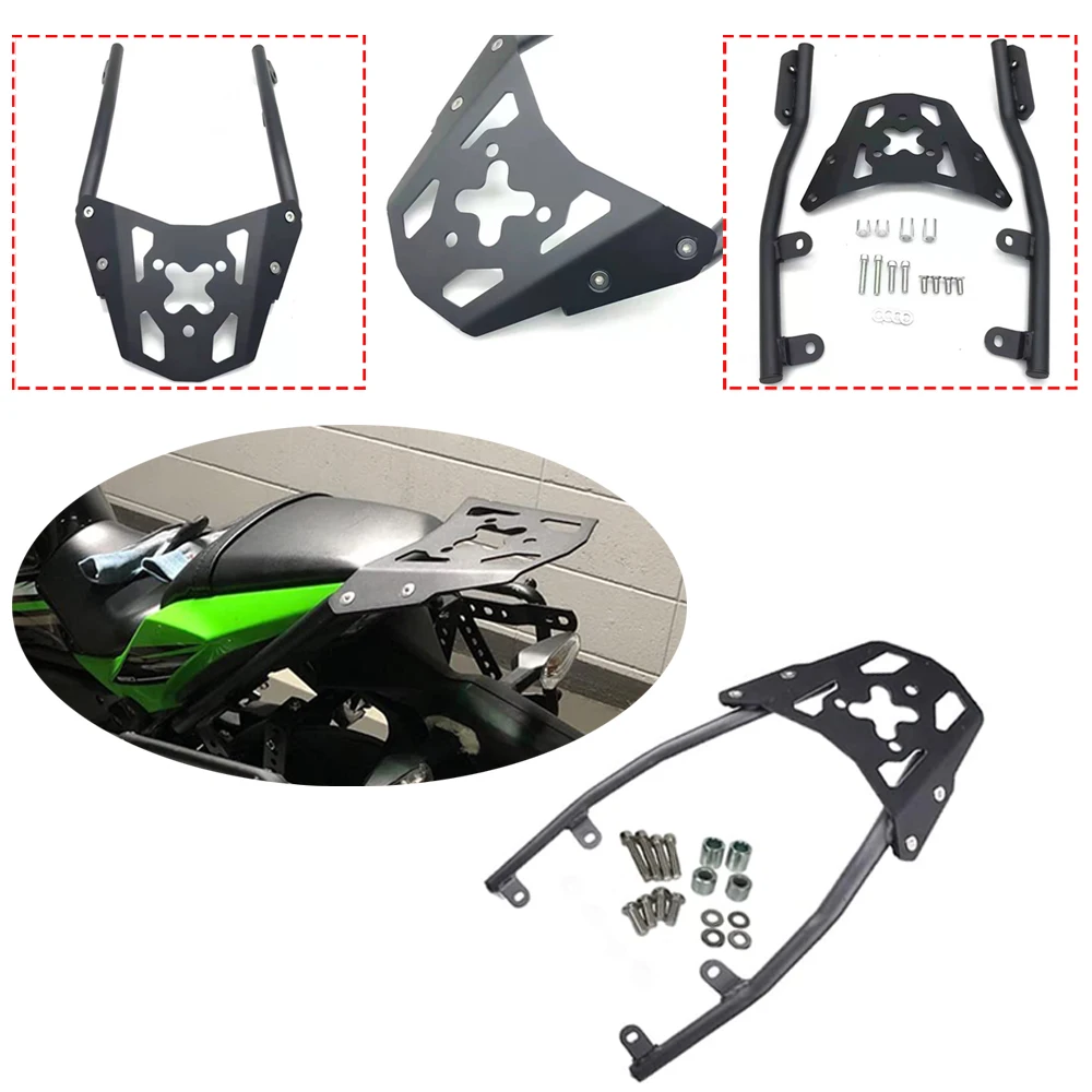 

Motorcycle Rear Seat Luggage Carrier Rack Support Holder Saddlebag Cargo Shelf For Kawasaki Ninja 650 ninja650 Z650 2017-2019