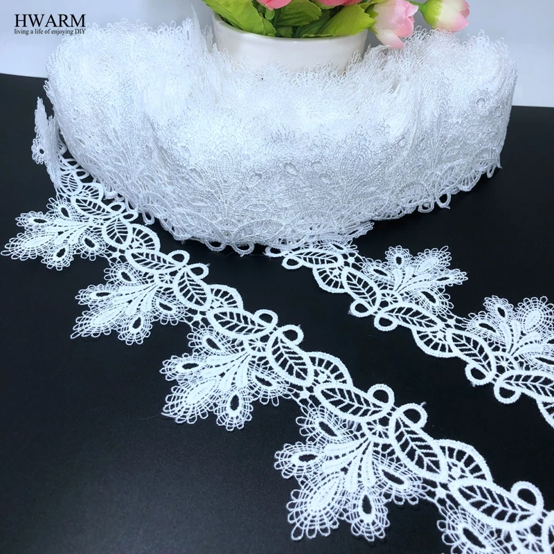 free shipping 10yard 5.8cm leaf arts craft sewing lace fabric DIY High quality polyester fine water soluble lace in stock ribbon