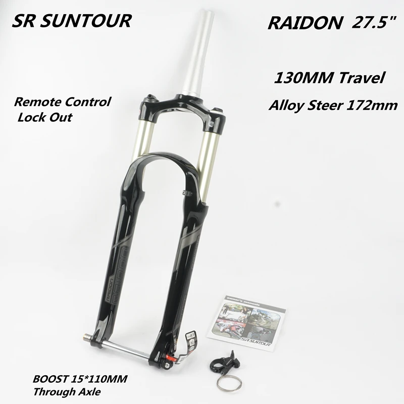 パーツ SR SUNTOUR RAIDON SR Suntour Raidon Fork 73 cm 100 mm Bloqueio Remoto Air QR 9 mm