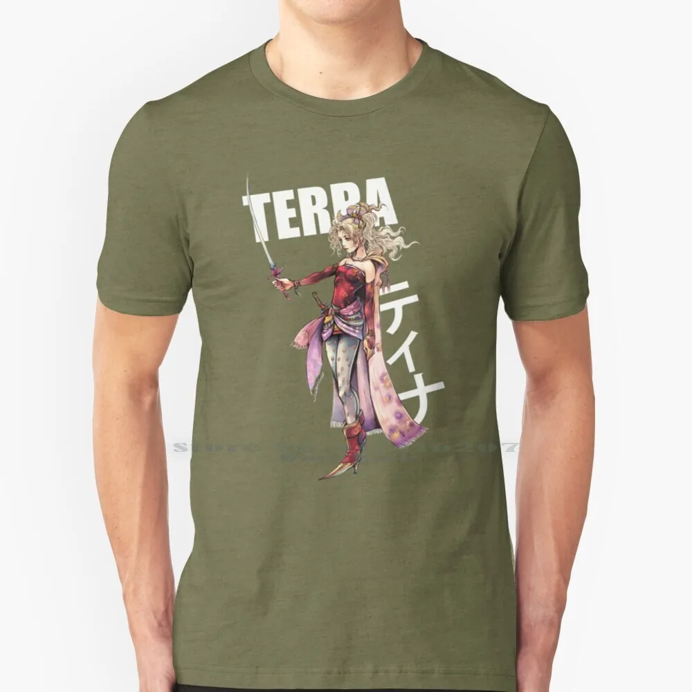 Final Fantasy Vi 6-Terra Kanji 100% Cotton T Shirt Finalfantasy Gaming Squareenix Squaresoft Cloud Tidus Sephiroth Videogames