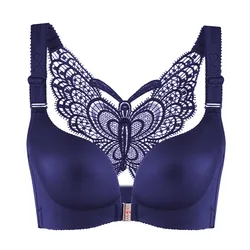 Meizimei beauty back sexy bras for women lingerie seamless butterfly wireless intimates 40 44 52front closure  plus size push up