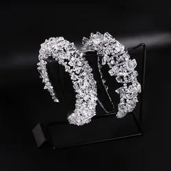 New Arrivals Fashion Transparent Resin Ice Block Headband Beads Women's Hair Accessories Bridal Jewelry