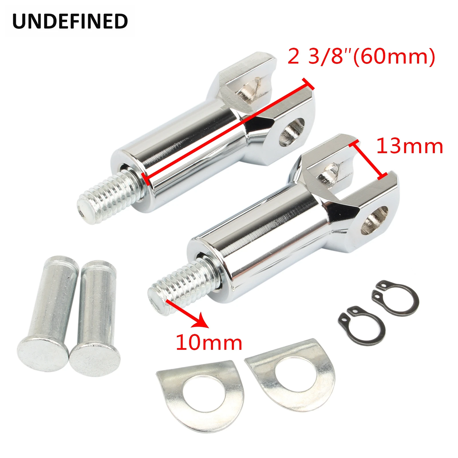 Motorcycle Chrome Foot Pegs Support Mount Rear Passenger Footpegs Clevis Kit For Harley Softail Fatboy FLSTF 2000-2006 2.25\'\'