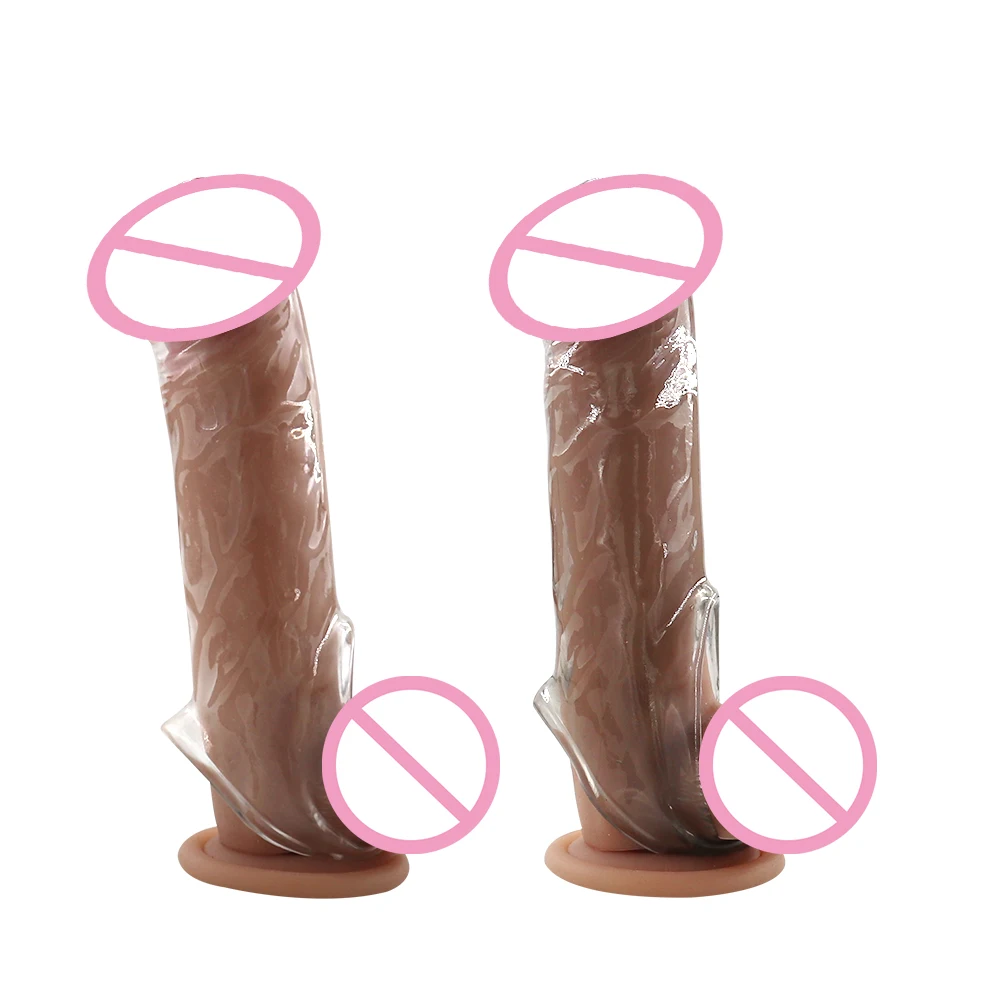 EXVOID Reusable Silicon Condom G-spot Massage Penis Sleeve Cocks Extender Dildo Enlargement Sex Toys For Men Sex Shop