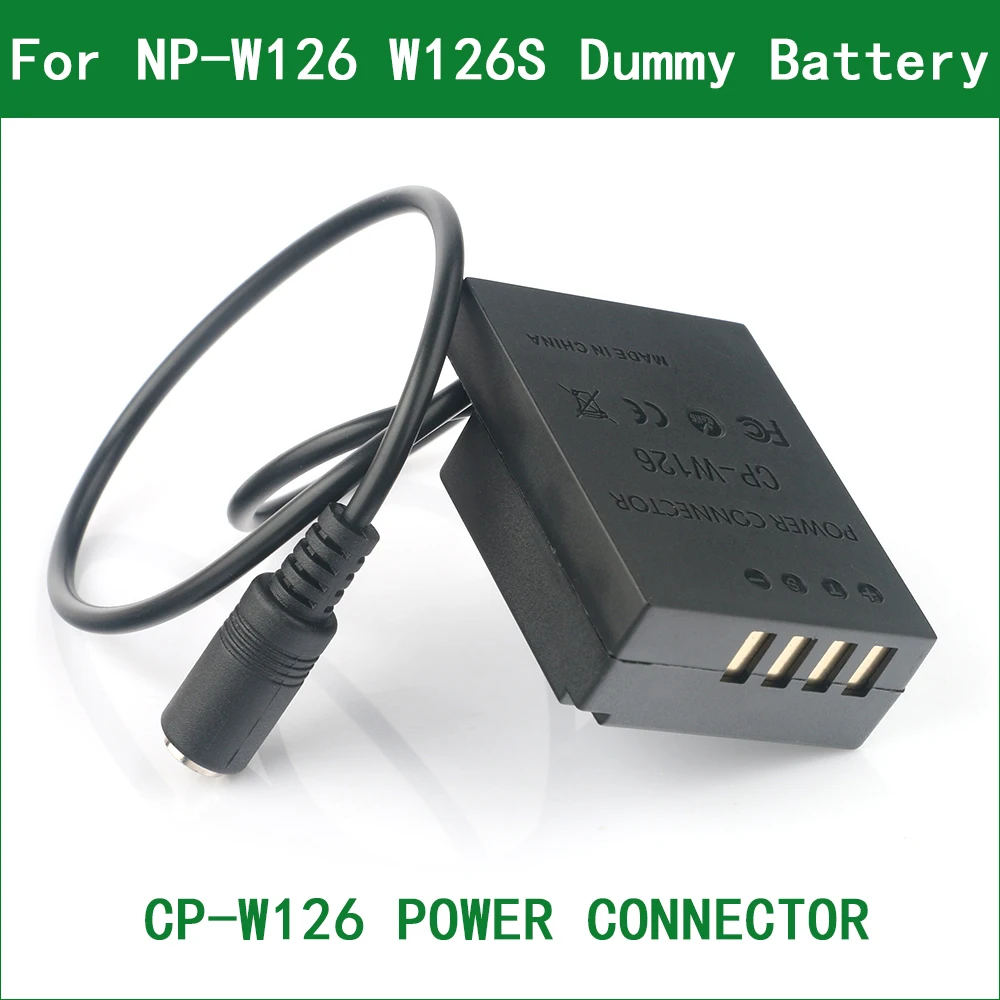 CP-W126 DC Coupler  Power Connector NP-W126 W126S Dummy Battery for Fujifilm X-T100 X-T200 X-S10 HS30EXR HS33EXR HS35EXR HS50EXR