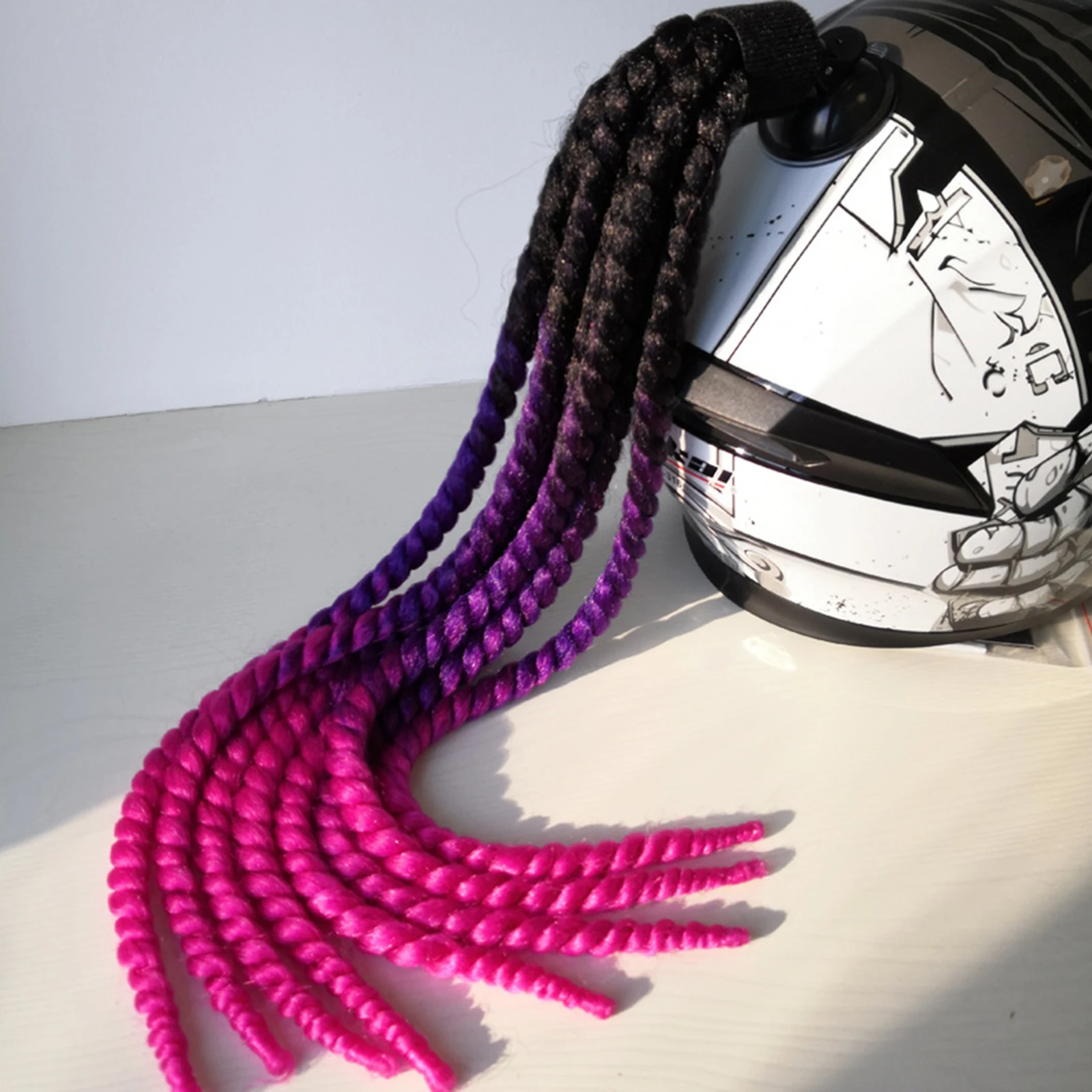 Women Men Motorcycle Helmet Braids Helmet Rock Punk Style DIY Decoration