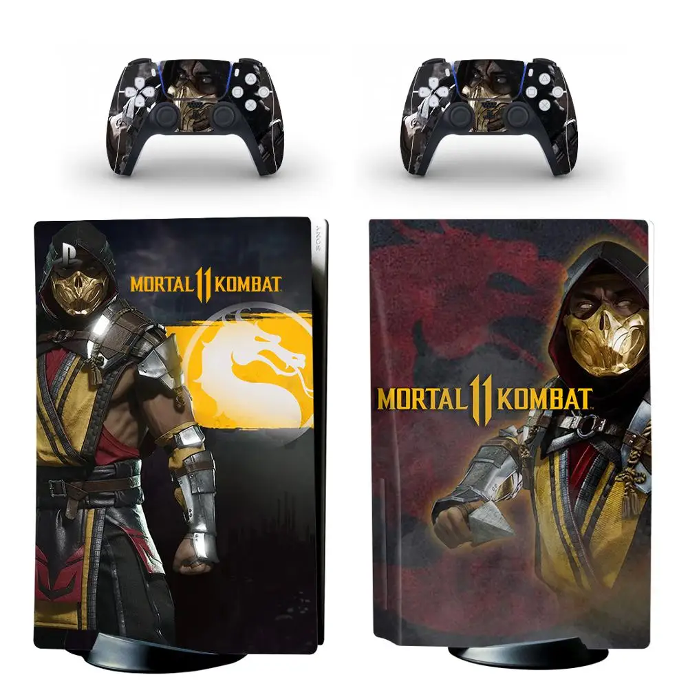 Mortal Kombat PS5 Standard Disc Edition Skin Sticker Decal Cover for PlayStation 5 Console & Controllers PS5 Skin Sticker Vinyl