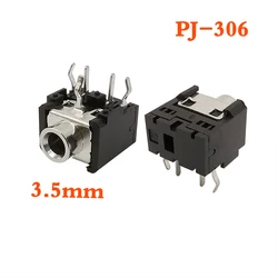 2/5/10Pcs 3.5mm Jack PJ 306 5 Pin Thread Interface Female Socket Stereo Audio Connector PJ 306 3.5mm DIP Headphone Jack Adapter