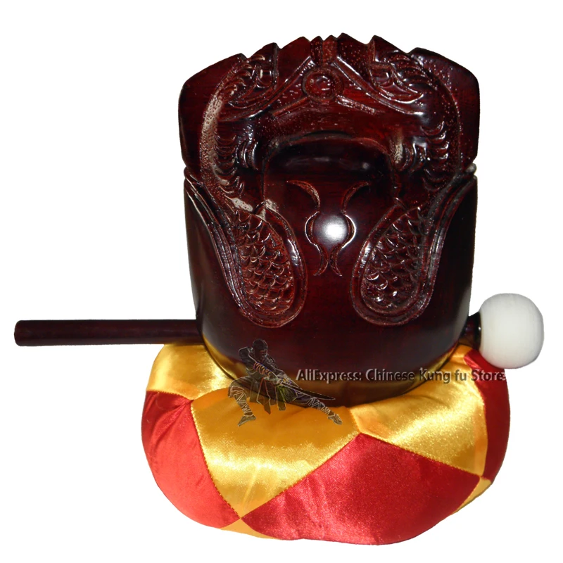 

3.5 inches Zen Buddhist Monk Annatto Wooden Fish Mokugyo Meditation Instrument