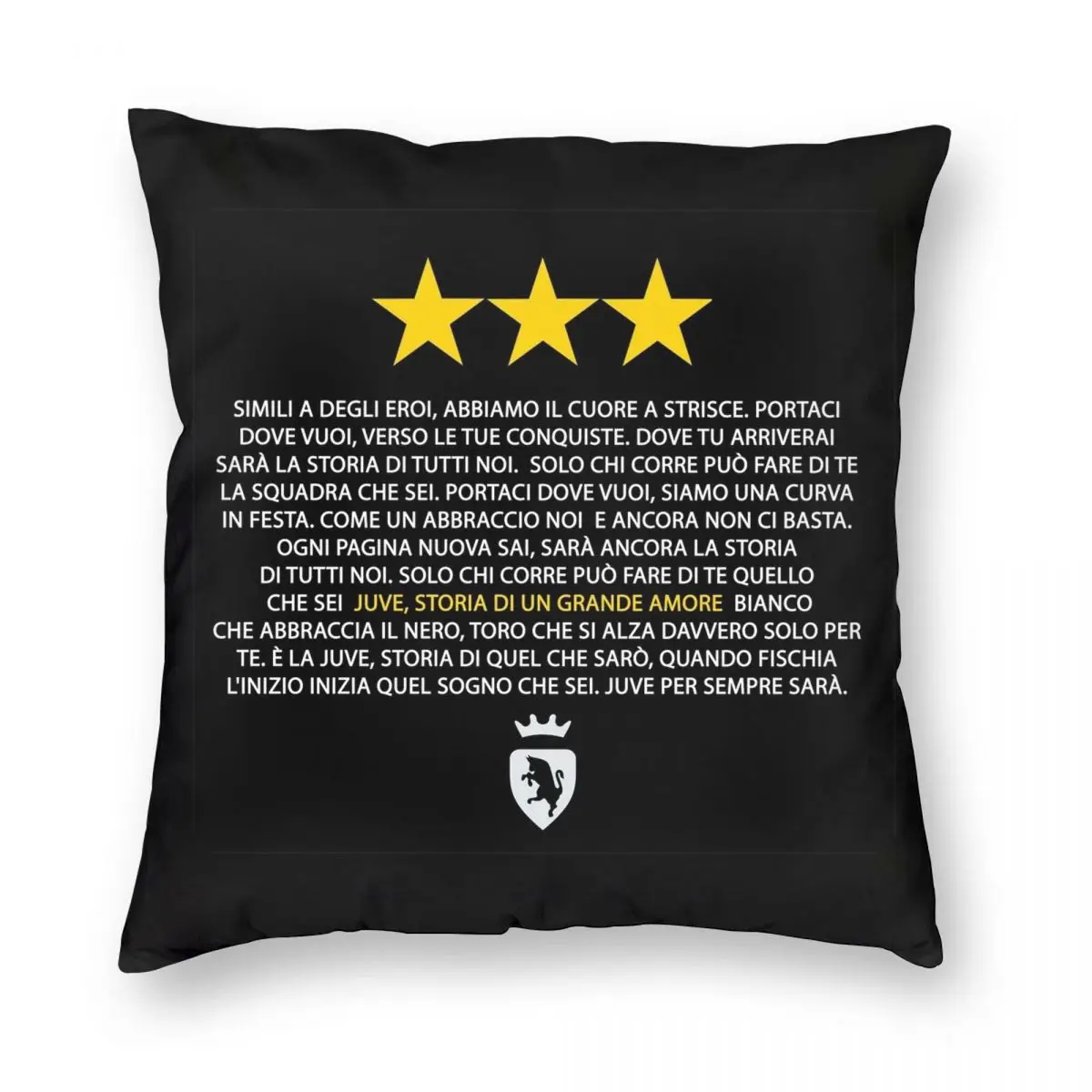 Juve Storia Di Un Grande Amore Paolo Belli Pillowcase Polyester Linen Velvet Pattern Zip Decorative Home Cushion Cover