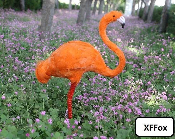 

creative simulation Flamingo model foam&furs real life orange Flamingo model gift about 50cm xf2536