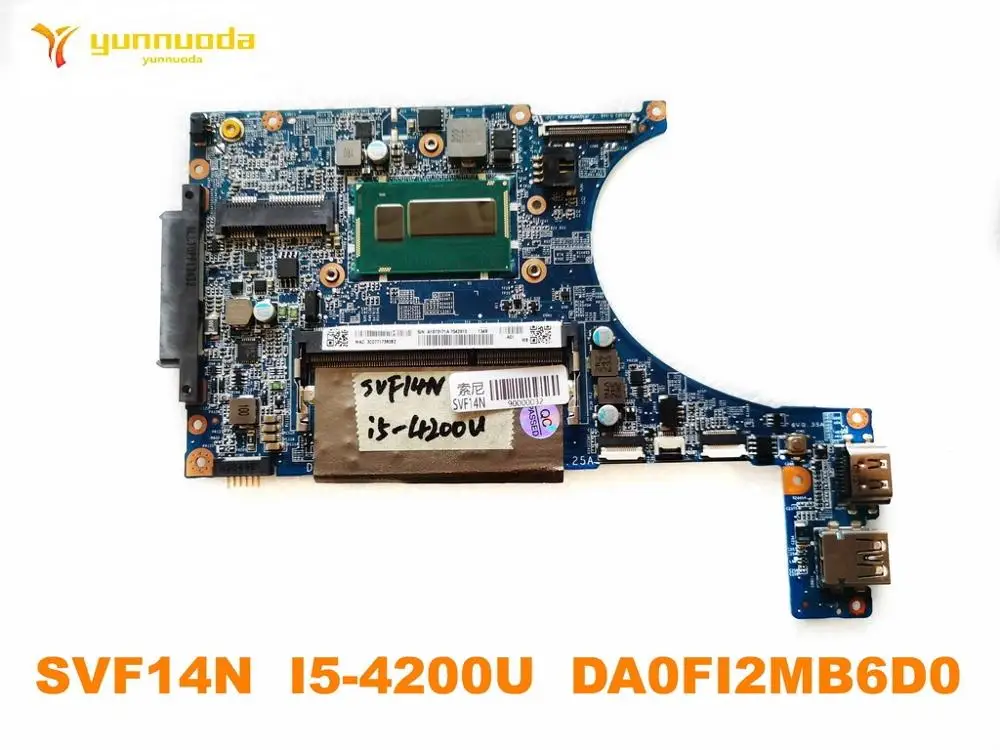 Original for SONY SVF14N laptop motherboard SVF14N  I5-4200U  DA0FI2MB6D0 tested good free shipping