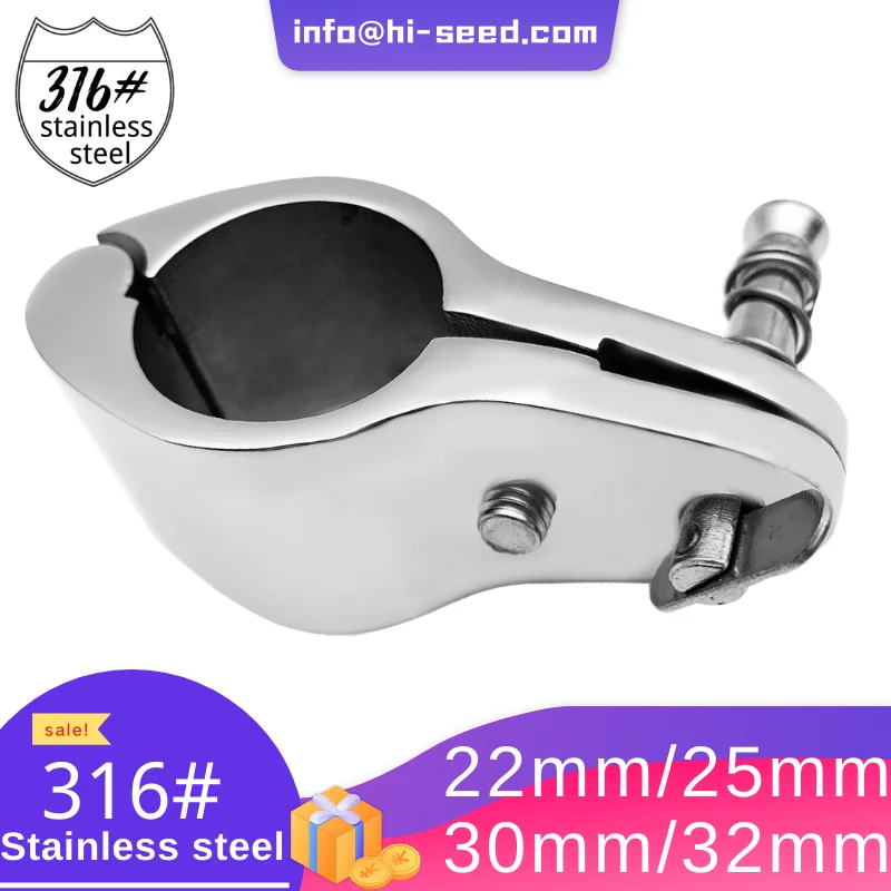 Thuyền Phụ Kiện Phần Mềm Phần Cứng Bimini Đầu Móc Lắp Hàm Trượt Thép Không Gỉ Tráng Gương Bạc Ba Lan