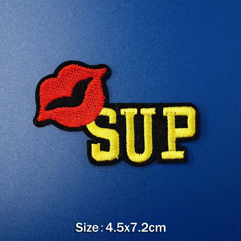 I LOVE YOU DIY Iron-on Patches Embroidery Badge Applique Clothes Ironing Clothing Sewing Supplies Decorative Badges OH YEAH OMG