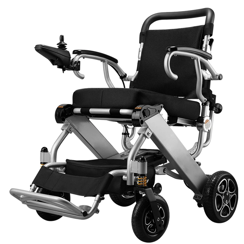 Folding Ultra-light fully Intelligent Aluminum Alloy Portable Elderly Can Be On The Plane Small Electric Wheelchair