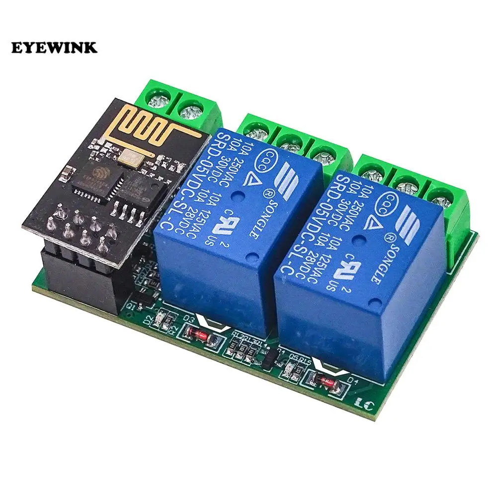 ESP8266 ESP-01/01S 1 channel / 2 channel WiFi relay module image 2