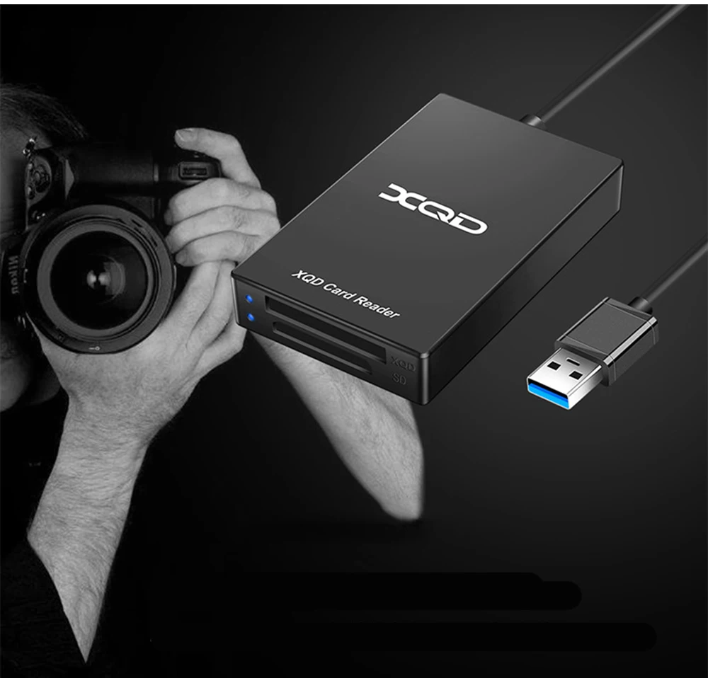 UTHAI Q02 Rocketek Multifunktions-Typ-C-zu-XQD-Kartenleser USB 3.0-Kartenleser M/G-Speicherkarte unterstützt Geschwindigkeiten bis zu 5 Gbit/s – Detail 5