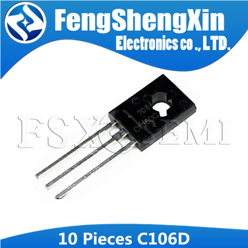 10PCS C106DG TO126 C106 TO-126 C106D 2SC106 Sensitive Gate Silicon Controlled Rectifiers