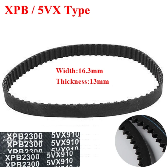 

XPB1448/5VX570 XPB1460/5VX580 16.3mm Width 13mm Thickness Rubber Tooth Wegde Raw Edge Gogged Band Timing Transmission Vee V Belt