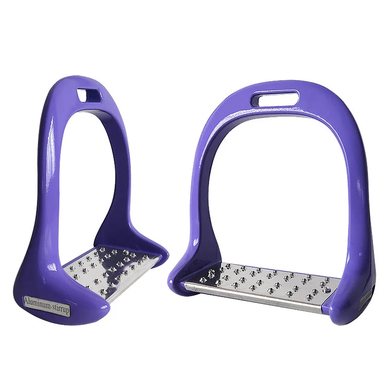 1 Pair Pedal Equipment Horse Stirrups Anti Slip Equestrian Safety Aluminium Alloy Riding Treads Lightweight Outdoor Sports