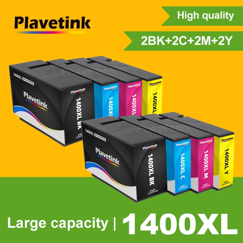 Plavetink 4 Color Full Ink Cartridge PGI-1400 XL Compatible For Canon PGI1400 MAXIFY MB2340 MB2040 MB2140 MB2740 With Chips