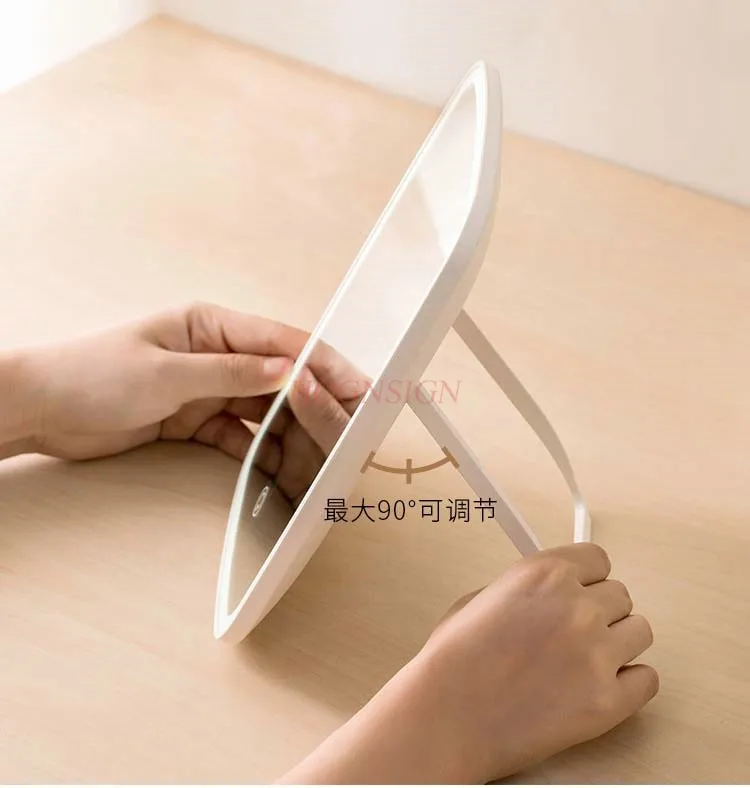 Desktop Led Desktop Make-Up Spiegel Tragbare Falten Füllung Spiegel Lichter Schlafsaal Schönheit Lichter Kleine Spiegel Verkauf