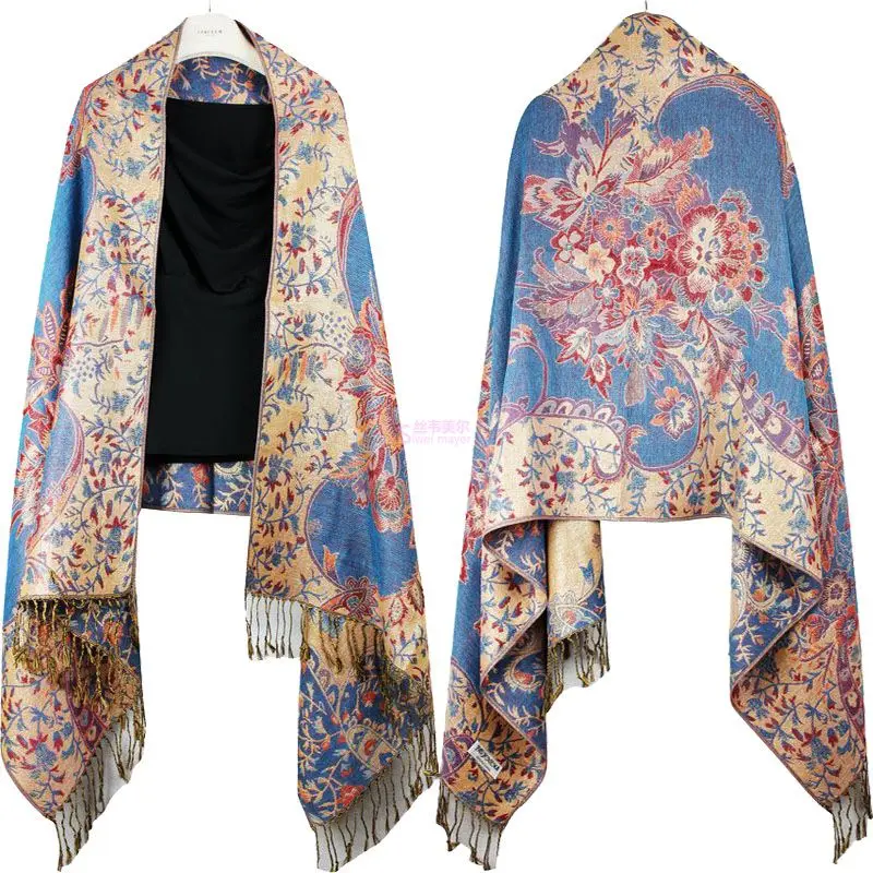 180*70cmLady Echarpes Foulards Femme Scarf Women Cachecol Double Side Large Long Tassel Pashmina Scarf Wrap Shawl Mujer Bufanda