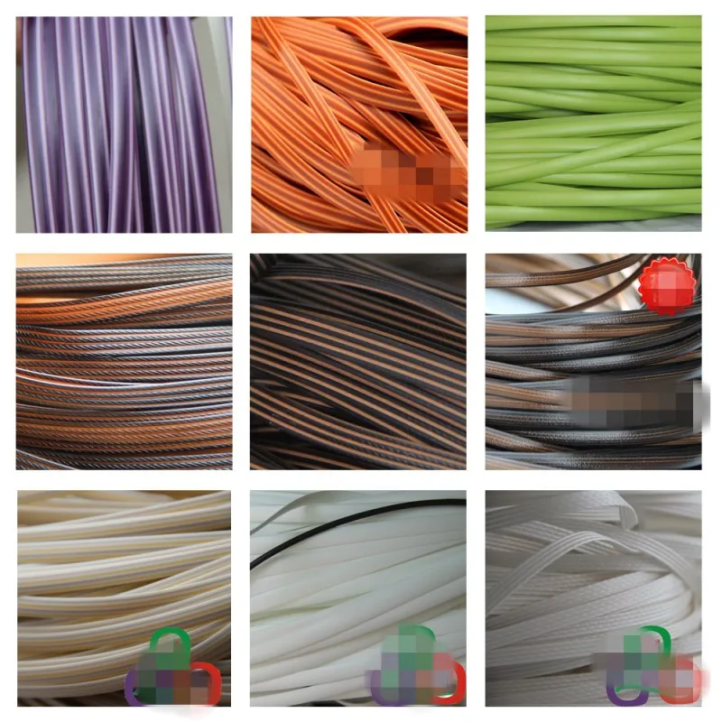 500G 60M solid color flat synthetic rattan weaving material plastic rattan for knit and repair chair table etc image 2