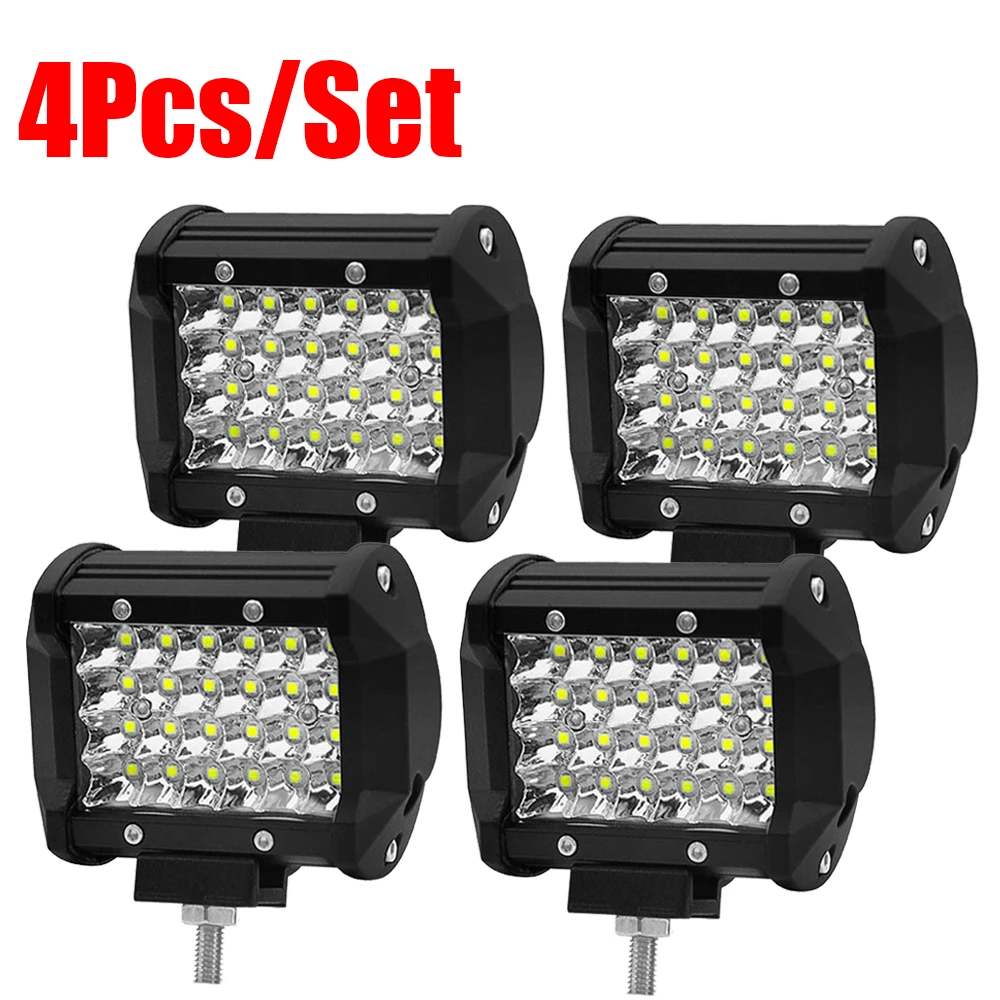 4/2/1Pcs 4\'\' LED Lights Car Work Light 12V 24V Car Headlight LED Light Bar For Offroad Truck Car Spotlight Tractor Boat Fog Lamp