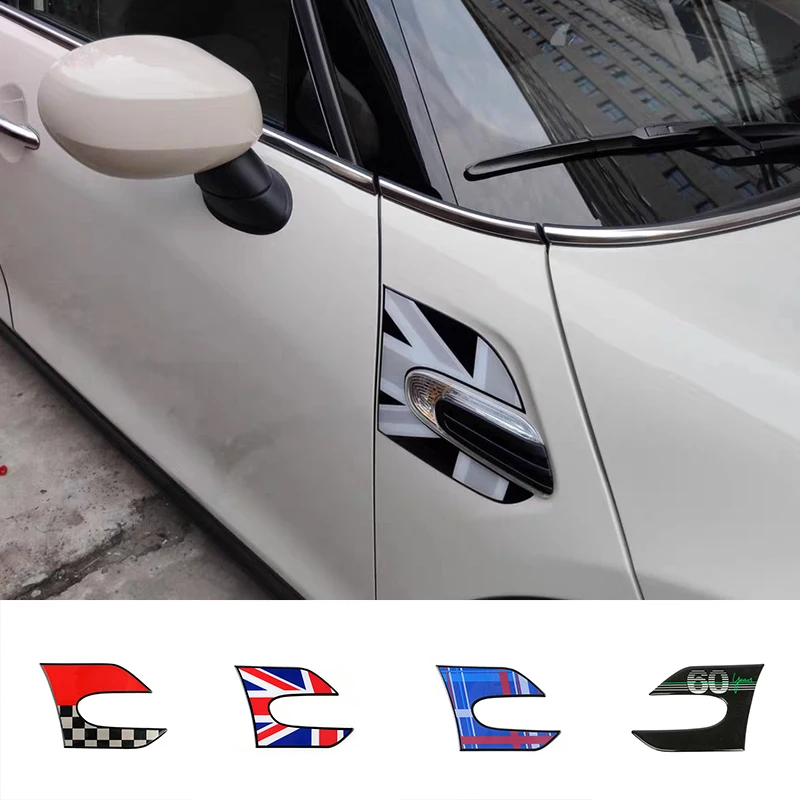 

Car Fender Side Plate Wing Decals Sticker Cover Frame For MINI Cooper One S JCW F55 F56 Accessories 2PCS/Lot