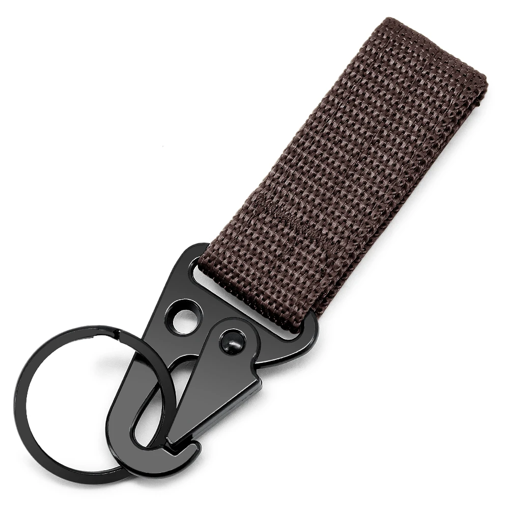 DOOPAI Men's Belt Multi-Function Outdoor Tactical Nylon Webbing Belt Key Hang Buckle Mountaineering Portable Eagle Hook