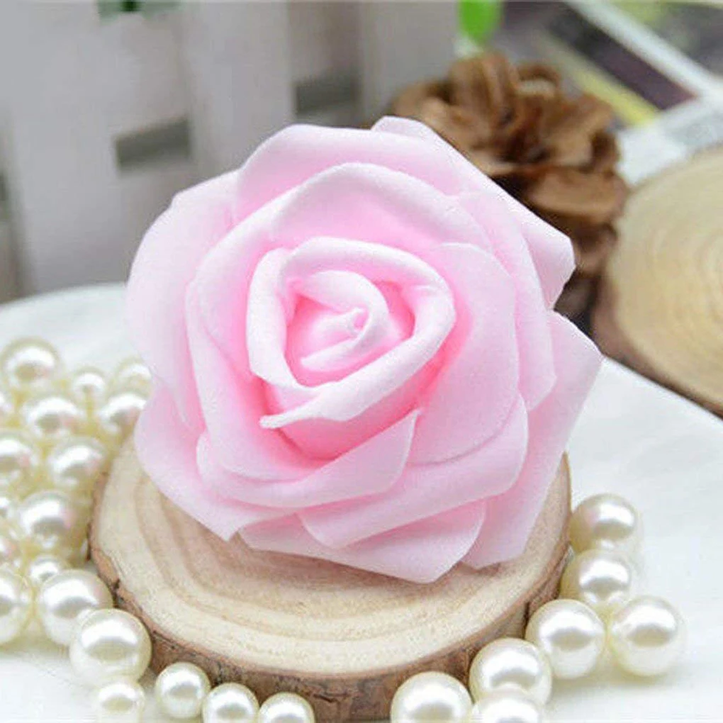 5pcs 6-7cm Artificial Bionic Flowers PE Foam Simulation Roses Fake Flower Decorations Wedding Party Engagement Presents