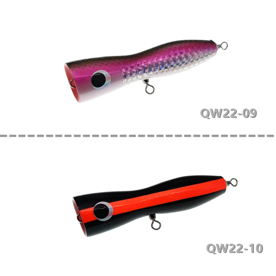 SWOLFY 1 TEILE/LOS Topwater Holz Popper 65G/ 70g /115G/190G GT Oberfläche Popping locken Tiefe Meer Boot Angeln Köder – Detail 16