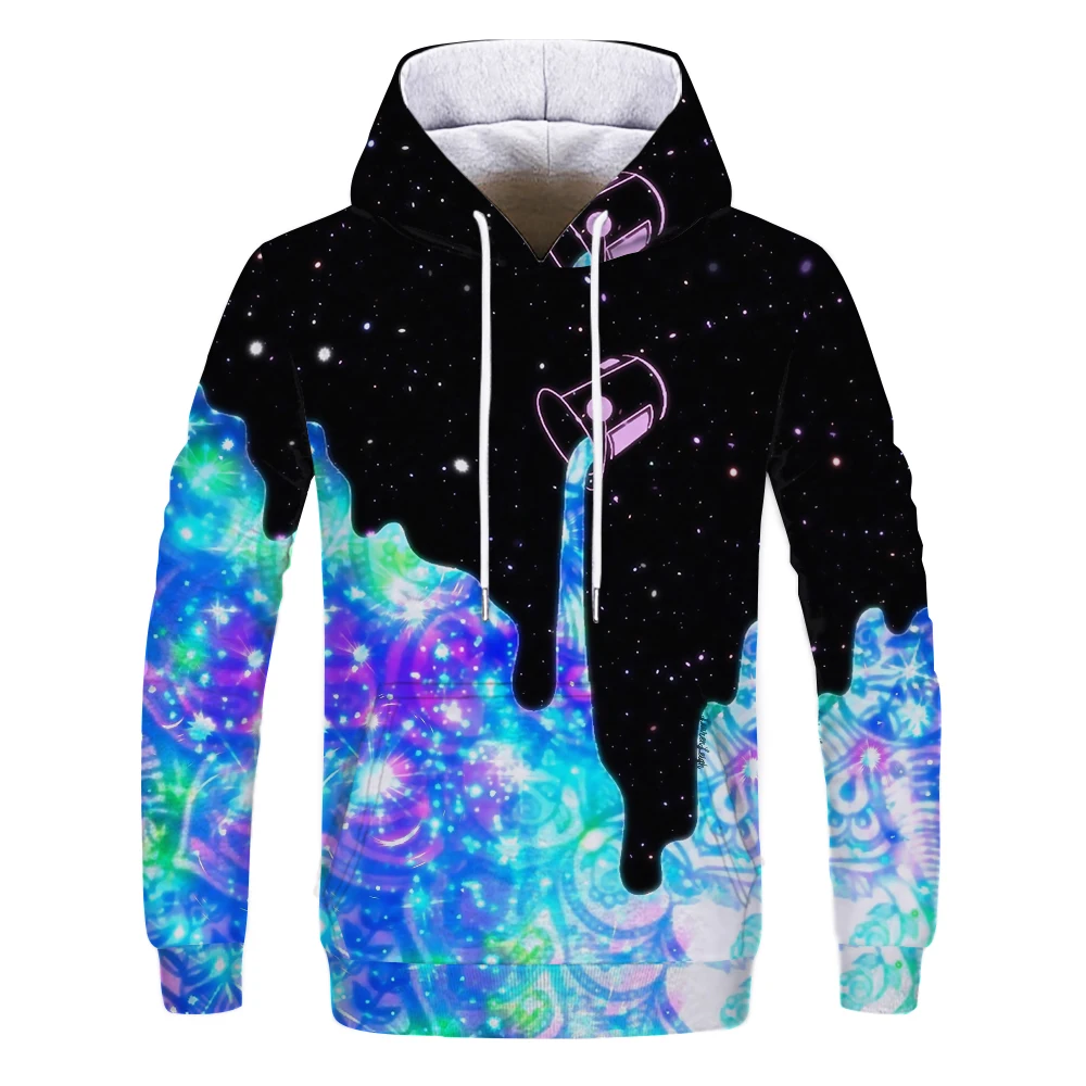 Hot Fashion Men/Women 3D Sweatshirts Print Milk Space Galaxy Hooded Hoodies Unisex Tops Wholesale and retail Jackets Tops