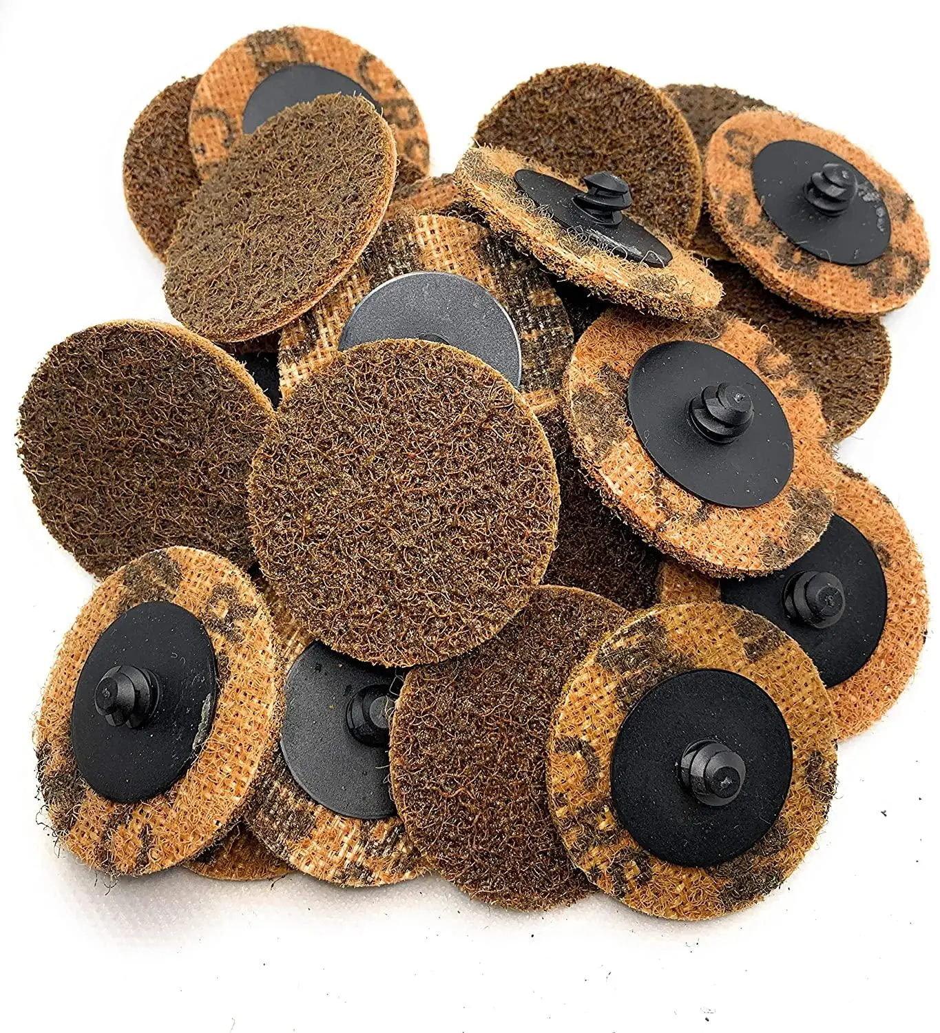 30Pcs 2 inch Roll Quick Change Discs Surface Conditioning Discs Sanding Disc for Surface Prep Paint Stripping Grinding Polishing