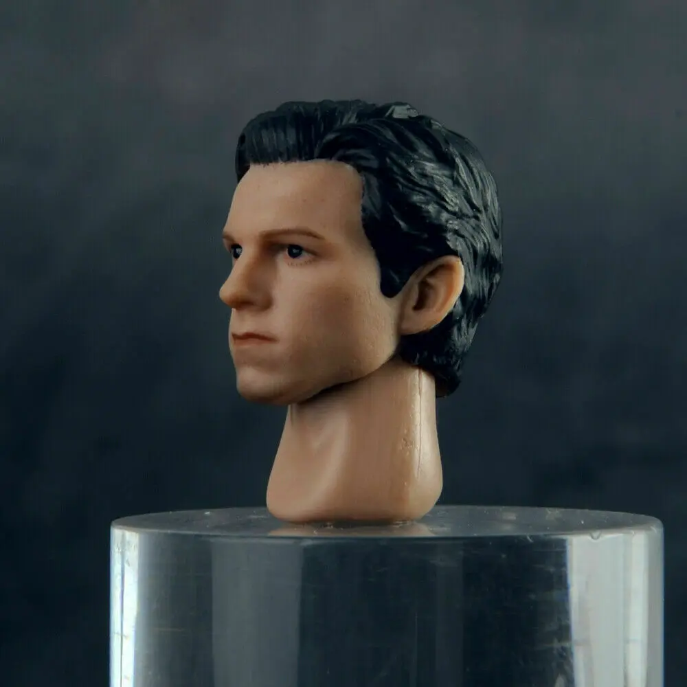 1/12 a forma masculina da cabeça de tom holland da relação é apropriada para 6-inch corpo modelo brinquedos soldados masculinos bonecas de plástico cabeça escultura